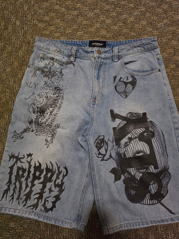 Denim shorts