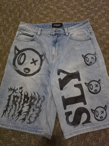 Denim shorts